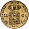 B52. Holandia, 10 guldenów 1875, Wilhelm, st 1