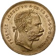 C69. Węgry, 20 franków 8 forintów 1878, Franz Josef, st 1-