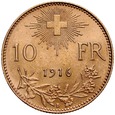 C63. Szwajcaria, 10 franków 1912, Heidi, st 2+