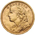 C63. Szwajcaria, 20 franków 1912, Heidi, st 2+