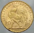 D54. Francja, 20 franków 1905, Kogut, st 2