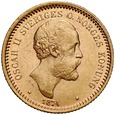 D30. Szwecja, 10 koron 1874, Oskar II, st 2