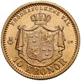 D30. Szwecja, 10 koron 1874, Oskar II, st 2