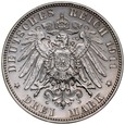 A228. Niemcy, 3 marki 1911, Saksonia, st L-, lustrzanka