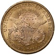 C268. USA, 20 dolarów 1896, Statua, st 2-