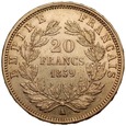 E152. Francja, 20 franków 1859 A, Nepoleon III, st 2