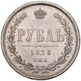 C301. Rosja, Rubel 1878 NF, Alex II, st 3-2