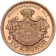 B2. Szwecja, 20 koron 1889, Oskar II, st 1
