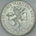 D266. Meksyk, 25 pesos 1968, Tańczący Aztek, st 1