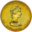D117. Kanada, 50 dolarów 1988, Elżbieta, st 1, uncja złota