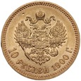 A158. Rosja, 10 rubli 1900 FZ, Niki II, st 2-