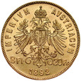 B35. Austria, 20 franków, 8 Florenów 1892, Franz Josef, st 1, NB