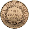 D175. Francja, 100 franków 1899, Anioł, st 3