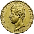 C446. Włochy, Sardynia, 100 lirów 1834, Karol Albert, st 2/2+
