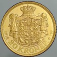 A141. Dania, 20 koron 1914, Christian X, st 2+