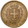 C9. Włochy, Sardynia, 20 lirów 1858 P, Victorio Emanuel, st 3-2