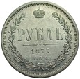 C291. Rosja, Rubel 1877 HI, Alex II, st 2-