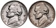 C392. USA, 5 centów 1945 1943, 2 sztuki, st 3-2