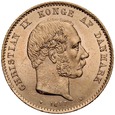 a124. Dania, 20 koron 1877, Christian IX, st 2-1
