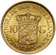 D7. Holandia, 10 guldenów 1913, Wilhelmina, st 1
