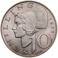 Austria, 10 szylingów 1973, st 2, 10 szt junk silver