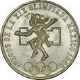 D146. Meksyk, 25 pesos 1968, Tańczący Aztek, st 1-