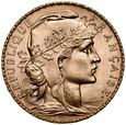 C5. Francja, 20 franków 1912, Kogut, st 1