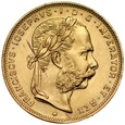 B69. Austria, 20 franków, 8 Florenów 1892, Franz Josef, st 2-1, NB
