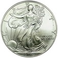 C328. USA, Dolar 2002, Statua, st 1-, uncja srebra