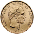 D21. Dania, 20 koron 1873, Chrystian IX, st 1-
