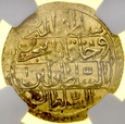 S255. Turcja, Zeri Mahbub AH1203/15 (1803), Selim III, NGC UNC DET