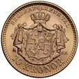 A153. Szwecja, 10 koron 1901, Oskar II, st 1