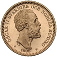 B81. Szwecja, 20 koron 1895, Oskar II, st 1