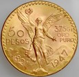 B177. Meksyk, 50 pesos 1947, Anioł, st 1