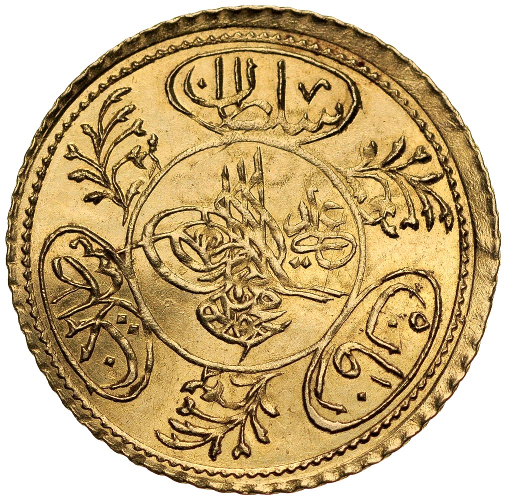 A175. Turcja, Hayriye Altin 1223/23 (1831), Mahmud II, st 1