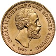 d27. Szwecja, 10 koron 1883, Oskar II, st 1