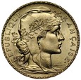 C233. Francja, 20 franków 1907, Kogut, st 1