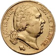 C387. Francja, 20 franków 1818 A, Ludwik XVIII, st 3+