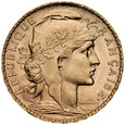 C23. Francja, 20 franków 1912, Kogut, st 2+