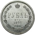 D225. Rosja, Rubel 1877 HI, Alex II, st 2-