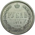 C298. Rosja, Rubel 1878 NF, Alex II, st 3+