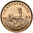 D33.  RPA, 1/2 krugerranda 1984, st 1, 1/2 oz