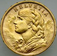 B30. Szwajcaria, 20 franków 1913, Heidi, st 1