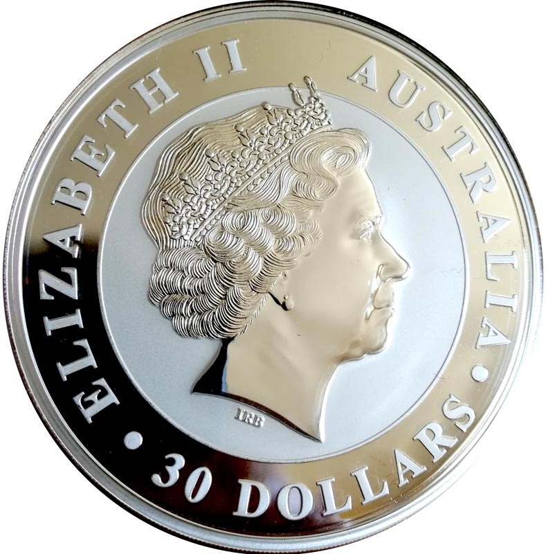 Australia, 30 dolarów 2011, Kookaburra 1 kg Ag