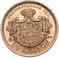 B4. Szwecja, 20 koron 1889, Oskar II, st 1