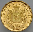 B86. Francja, 20 franków 1868A, Napoleon III, st 1-
