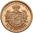 D5. Szwecja, 10 koron 1901, Oskar II, st -1