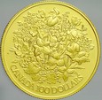 C180. Kanada, 100 dolarów 1977, Kwiaty, L-