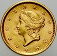 C31. USA,  Dolar 1852, Liberty, st 2