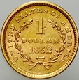 C31. USA,  Dolar 1852, Liberty, st 2